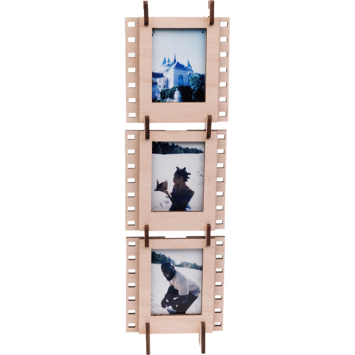 JollyLook 3 Photo Frames Mini Wood Light Brown - image 3 of 5