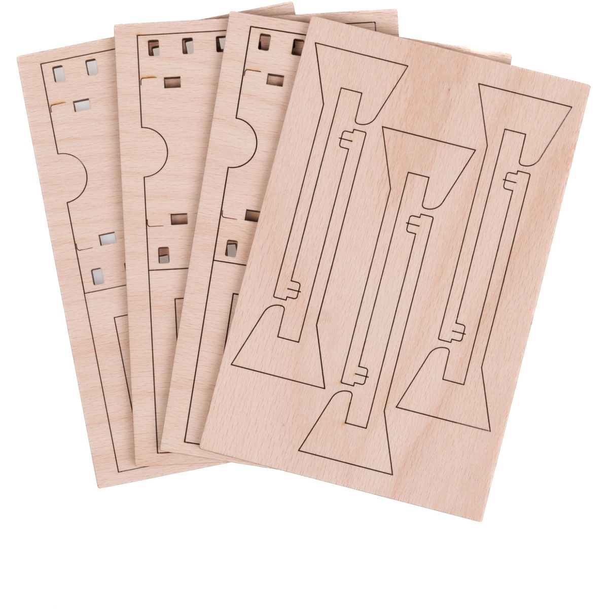 JollyLook 3 Photo Frames Mini Wood Light Brown - image 5 of 5
