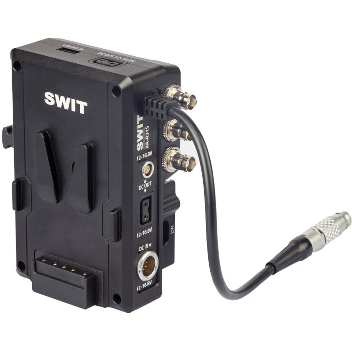 SWIT KA-R31S| High Load w/ Multi-Sockets Hot-Swap Adaptor w/ SDI 1TO2 V-Mount