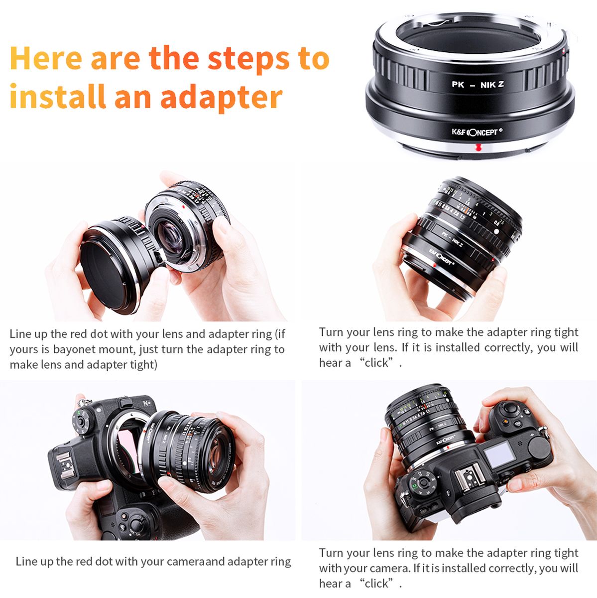 K&F Concept Lens Adapter Pentax K Nikon Z - image 4 of 5