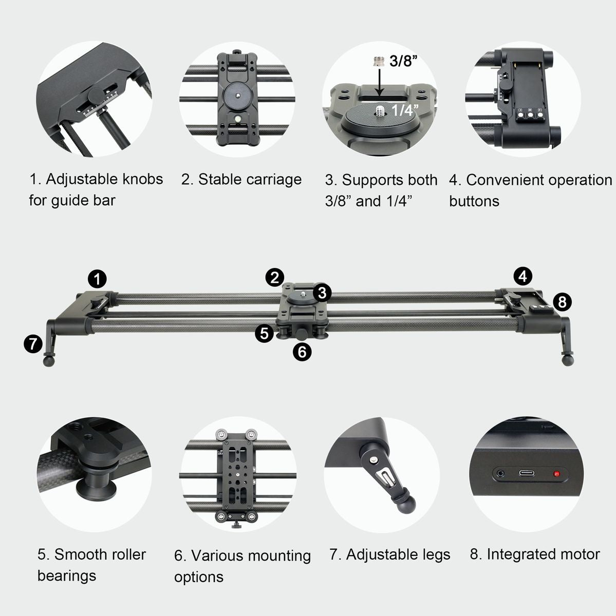 Konova G1 80cm Motorized Carbon Slider