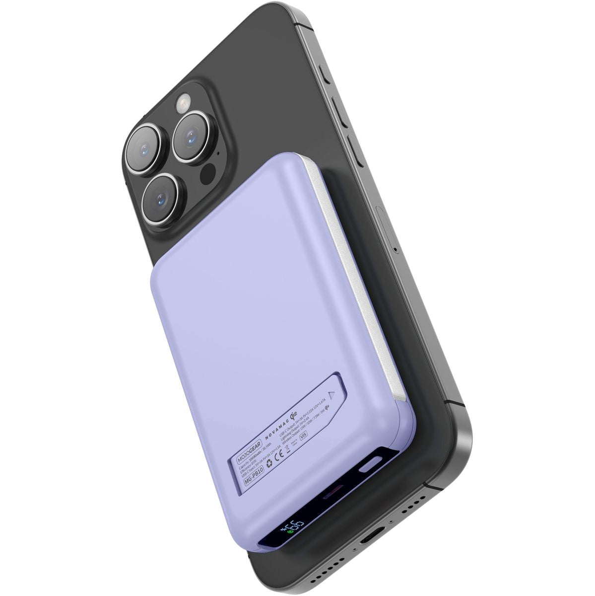 MOJOGEAR PB10 QI2 10.000mAh PowerBank w/ Cables - Purple - image 3 of 5