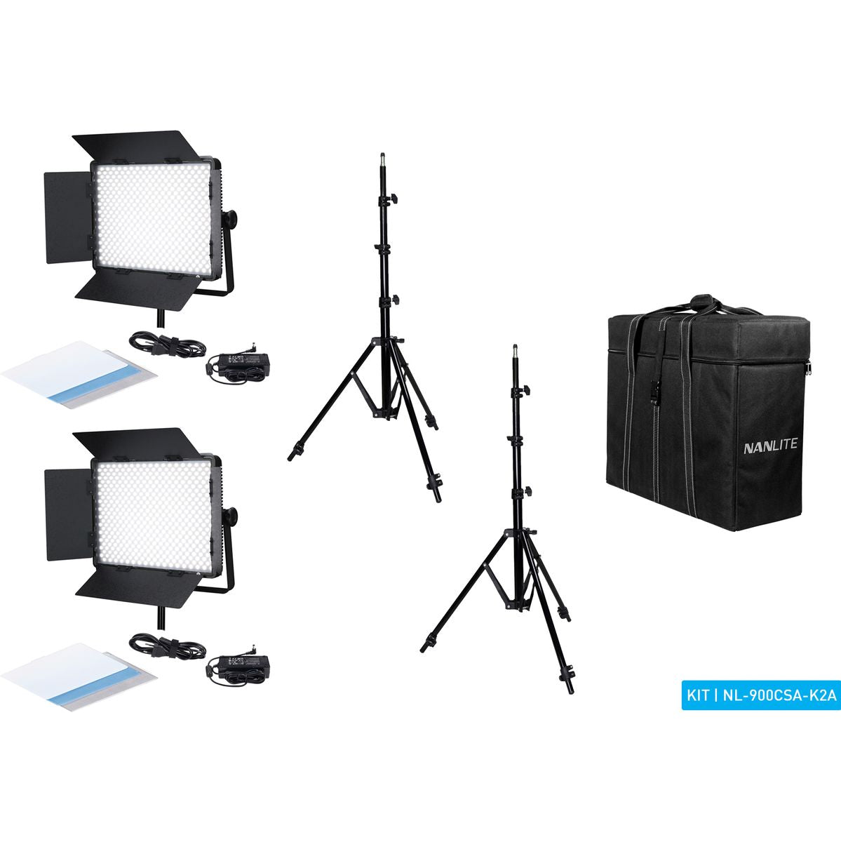 Nanlite 900-CSA Dual Kit (w/ Case & Light Stand)