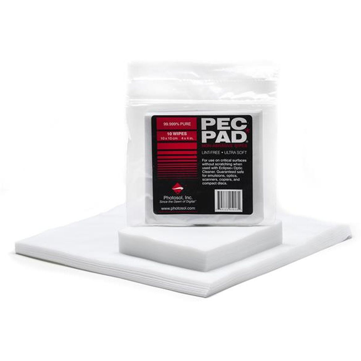 Sensor Swab Pec Pad 9"X9"X25 Sheets Photo Wipe