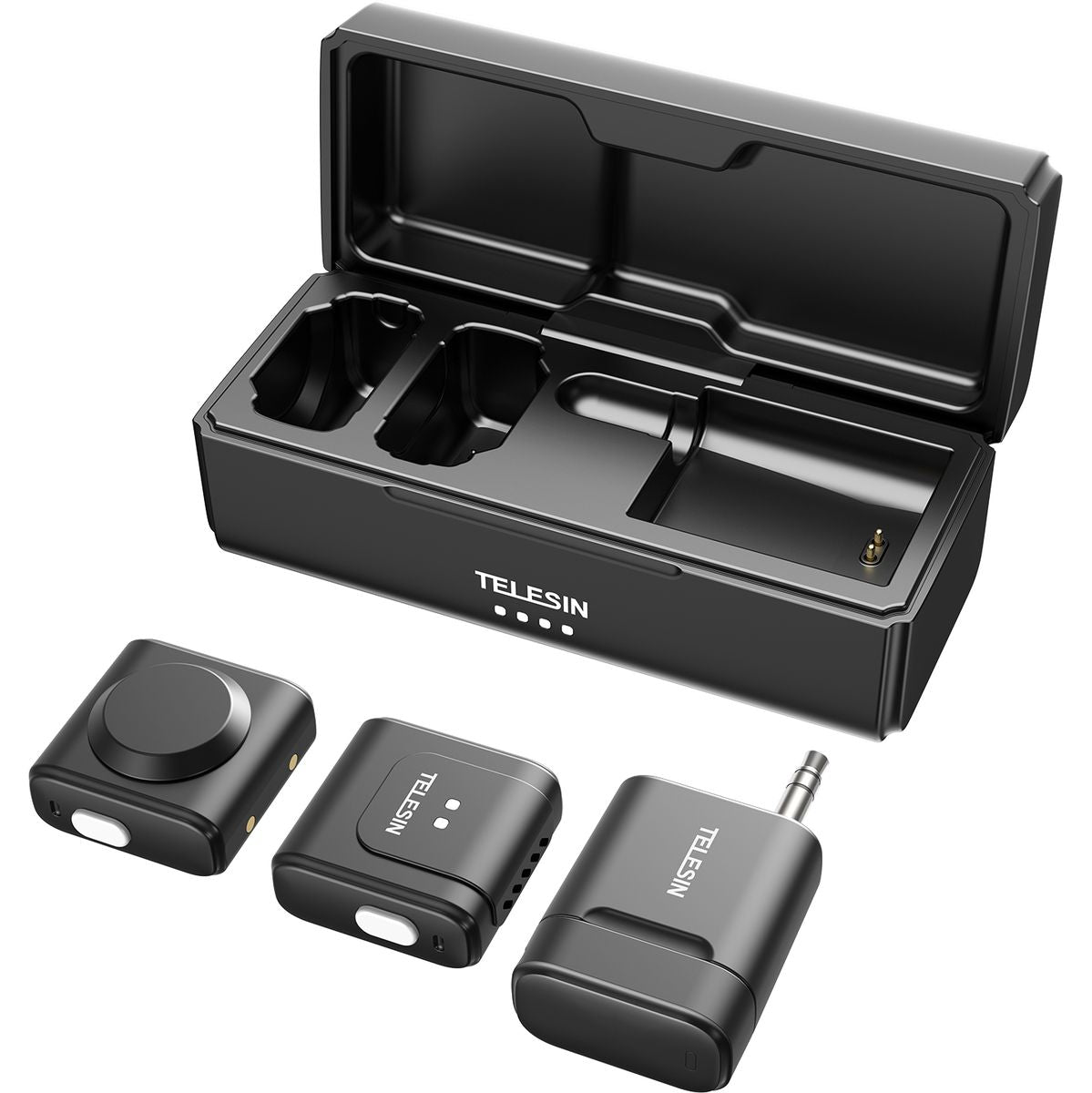 Telesin 2-IN-1 Wireless Microphone-Set w/ 2 Transmitters - image 4 of 5