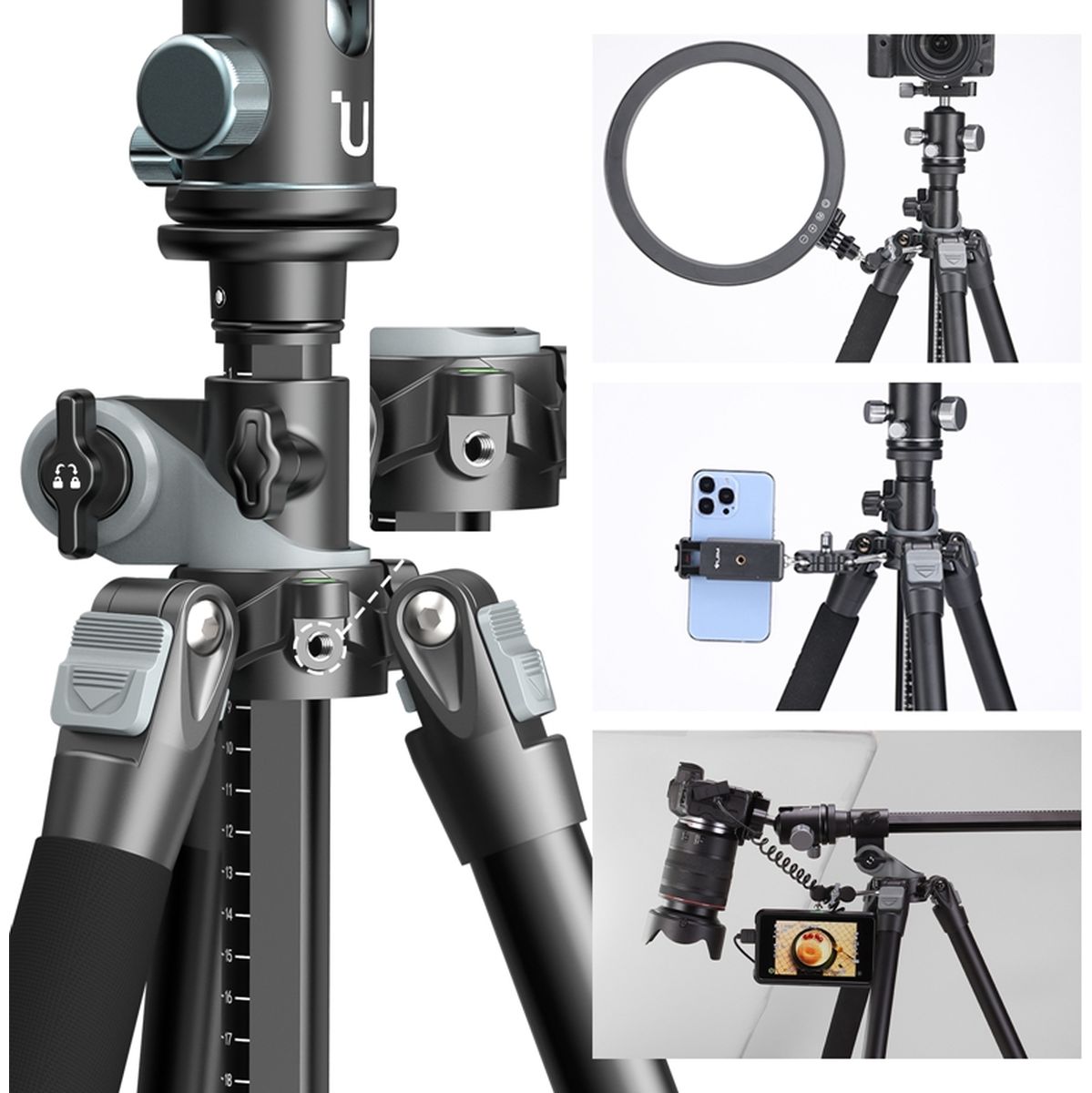Ulanzi MT-59 Tripod w/ Horizontal/tiltable Arm 176cm - image 2 of 2