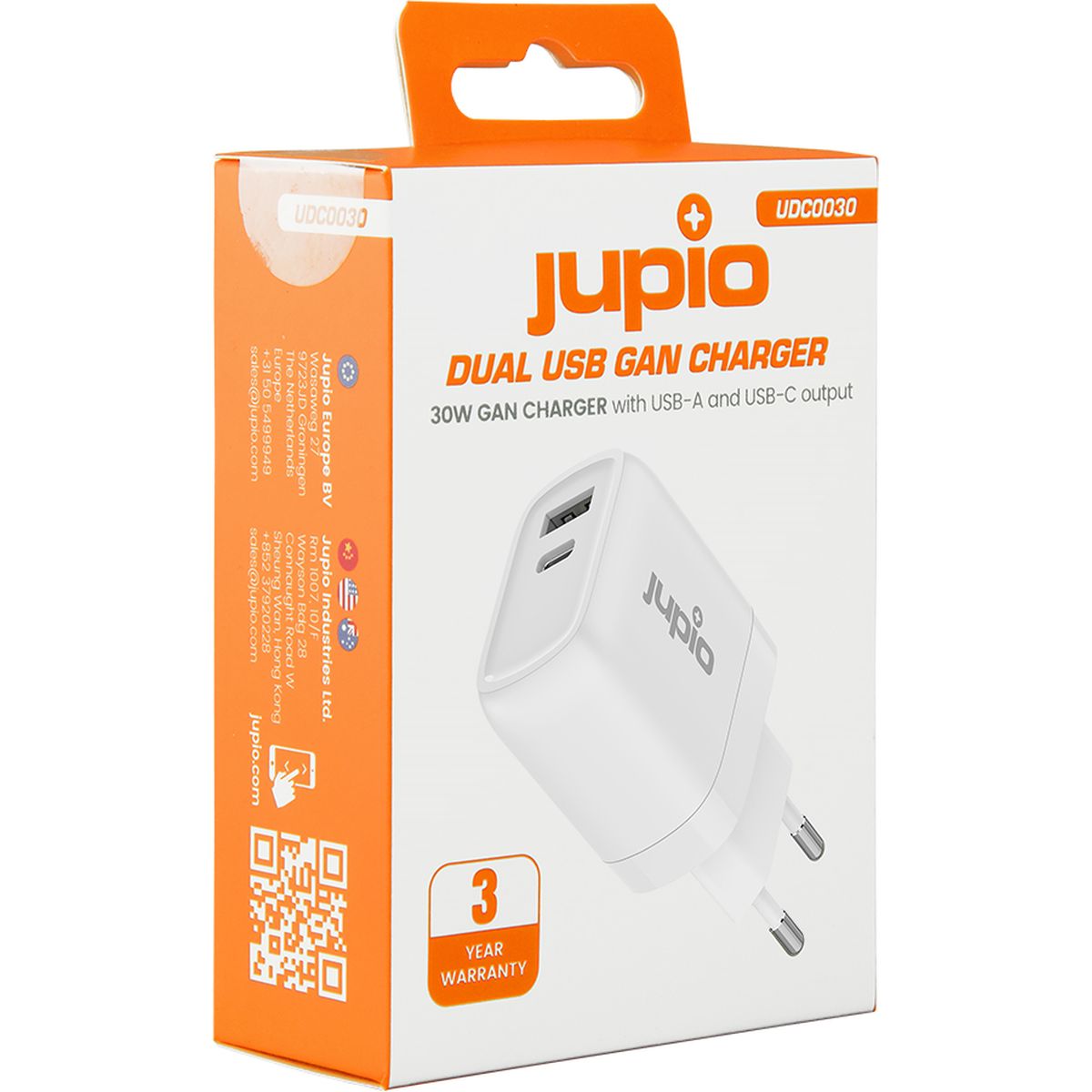 Jupio Dual USB Gan Charger 30W