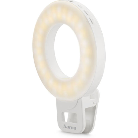 Hama LED-Ringlamp To Go Clip-On-Ringlamp For GSM Rechargeable 3 Modi