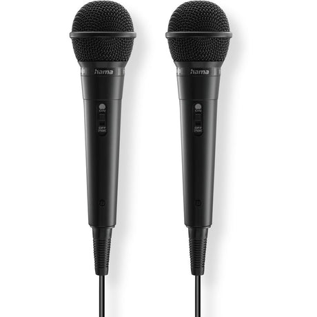 Hama Dynamische Microphone Karaoke Jack-Cable 2.5 M + ADAP. Aan/Uit Set Van 2