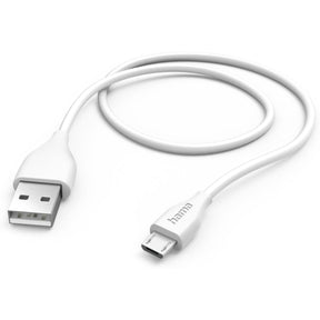Hama Charging Cable USB-A - Micro-USB 1.5 M White