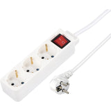 Hama Power Strip 3-FOLD w/ Switch EN Child Protection 1.4 M White