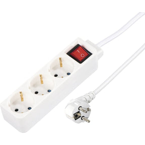 Hama Power Strip 3-FOLD w/ Switch EN Child Protection 1.4 M White