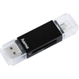 Hama USB-2.0-OTG-Card Reader Basic SD/MicroSD Black