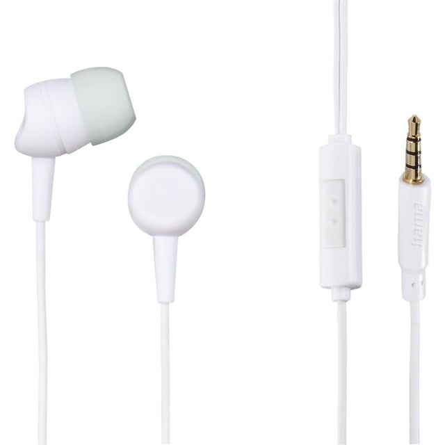 Hama Earbuds Kooky In-Ear Microphone Cable-Knikbescherming White