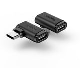 Hama USB-C-Hoekadapter 90 USB 3.2 GEN2 10 GBIT/s 5 A 240 W Set Van 2 - image 2 of 3