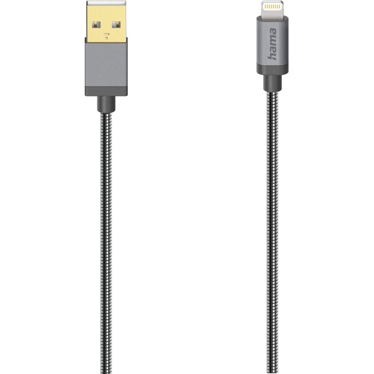 Hama USB-Cable For iPhone/iPad w/ Lightning-Connector USB 2.0 Metal 0.75 M