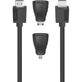 Hama High Speed HDMI-Cable 4K 1.50m + 2 HDMI-Adapters