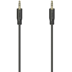 Hama Audiocable Flexi-Slim 3.5mm Plug Gold Plated Black 0.75m