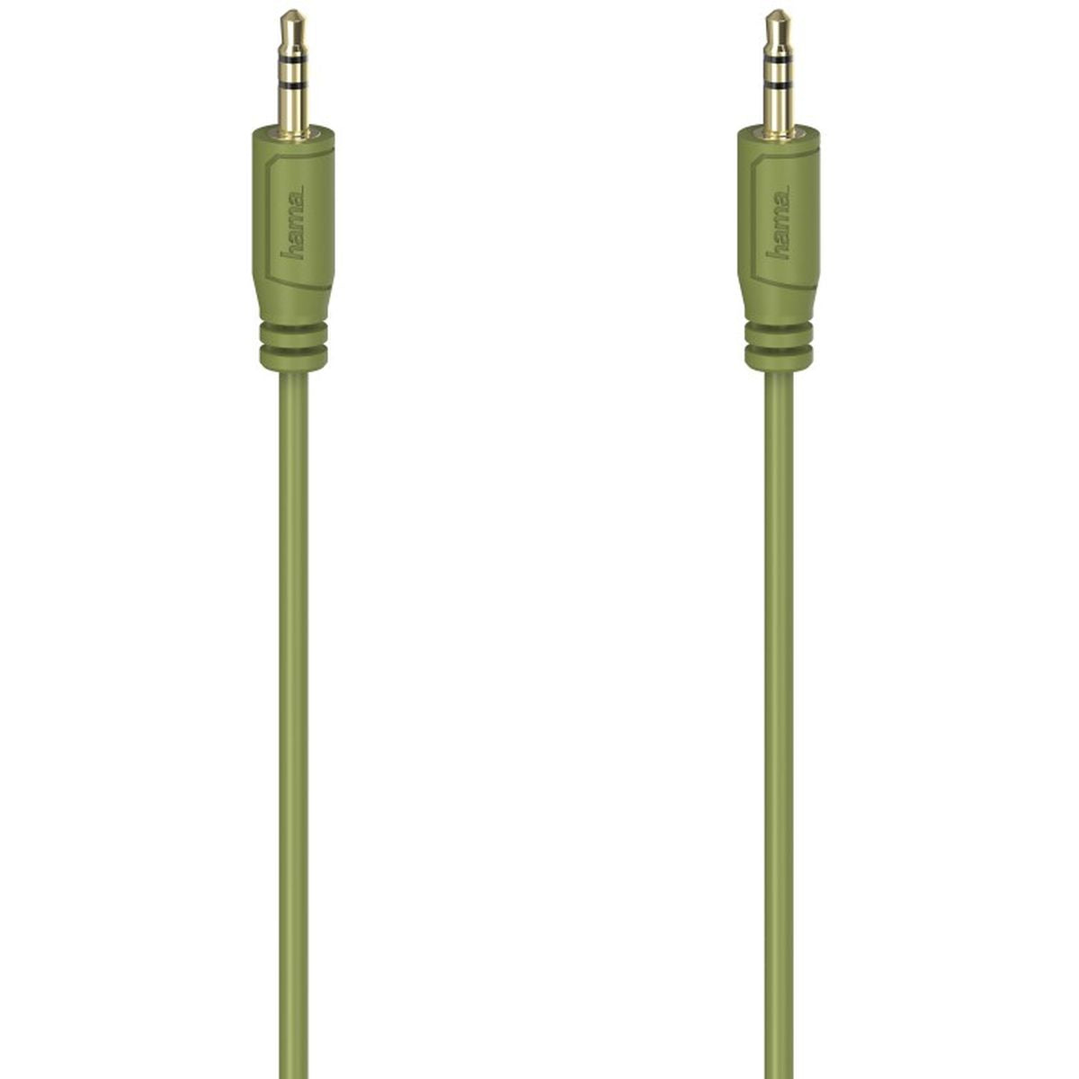Hama Audiocable Flexi-Slim 3.5mm Plug Gold Plated Green 0.75m