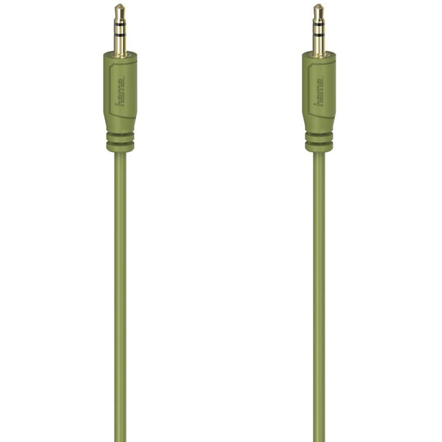 Hama Audiocable Flexi-Slim 3.5mm Plug Gold Plated Green 0.75m