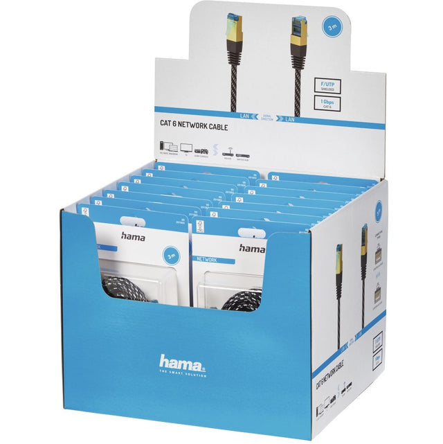 Hama Network Cable CAT-6 F/UTP Gold Plated Afgeschermd Stof 3.00 M 14 PCs