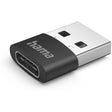 Hama Adaptor USB-A-Plug To USB-C-Jack 3 Pieces Black