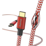 Hama USB-Cable Reflectief USB-C To USB-C 1.5 M Red