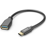 Hama USB-C-Kabeladaptor OTG USB-C-Plug - USB-A-Socket 15 cm Black - image 3 of 3