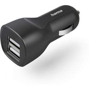 Hama Auto-Charger 2X USB 12W Black