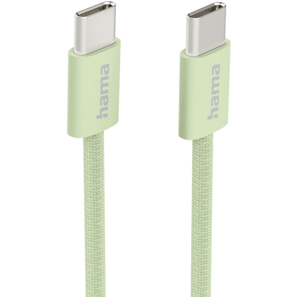 Hama Charging Cable Fabric USB-C - USB-C 1m Nylon Green - image 2 of 2