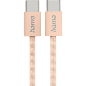 Hama Charging Cable Fabric USB-C - USB-C 1m Nylon Orange