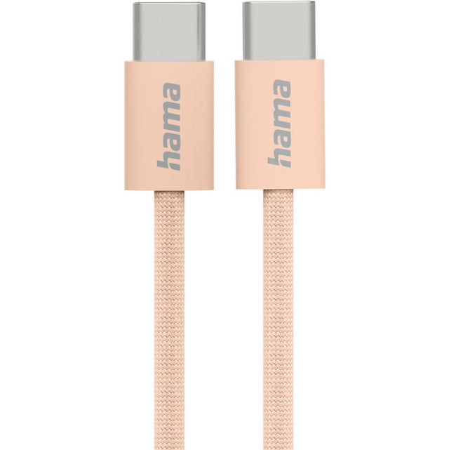 Hama Charging Cable Fabric USB-C - USB-C 1m Nylon Orange