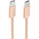 Hama Charging Cable Fabric USB-C - USB-C 1m Nylon Orange - image 2 of 2