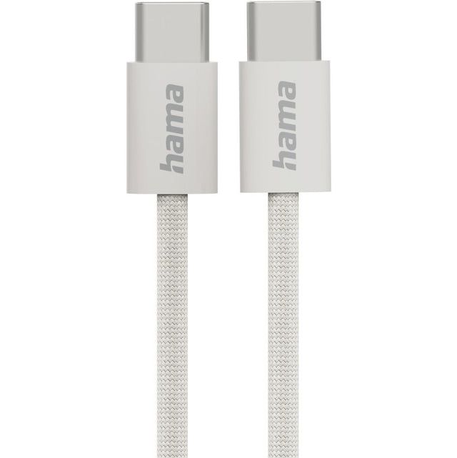 Hama Charging Cable Fabric USB-C - USB-C 1m Nylon Beige