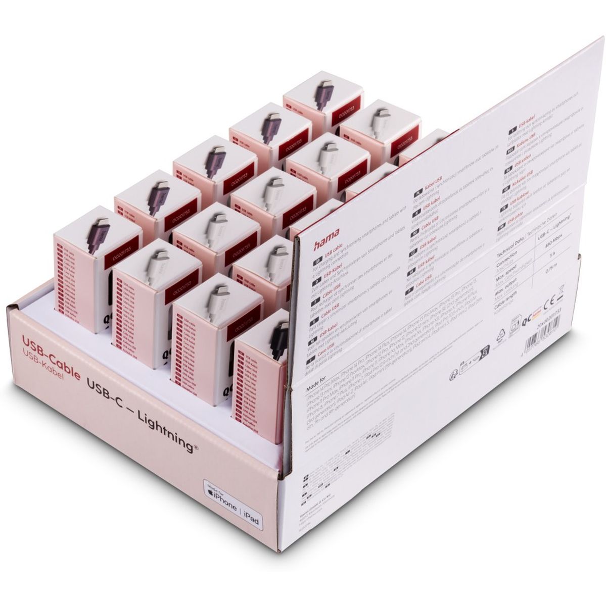 Hama Charging Cable USB-C - Lightning 0.75 M 20 PCs In Display - image 4 of 4