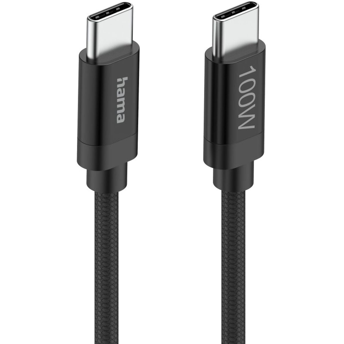 Hama Charging Cable Fabric USB-C - USB-C 100W 1.5 M Nylon Black - image 2 of 3