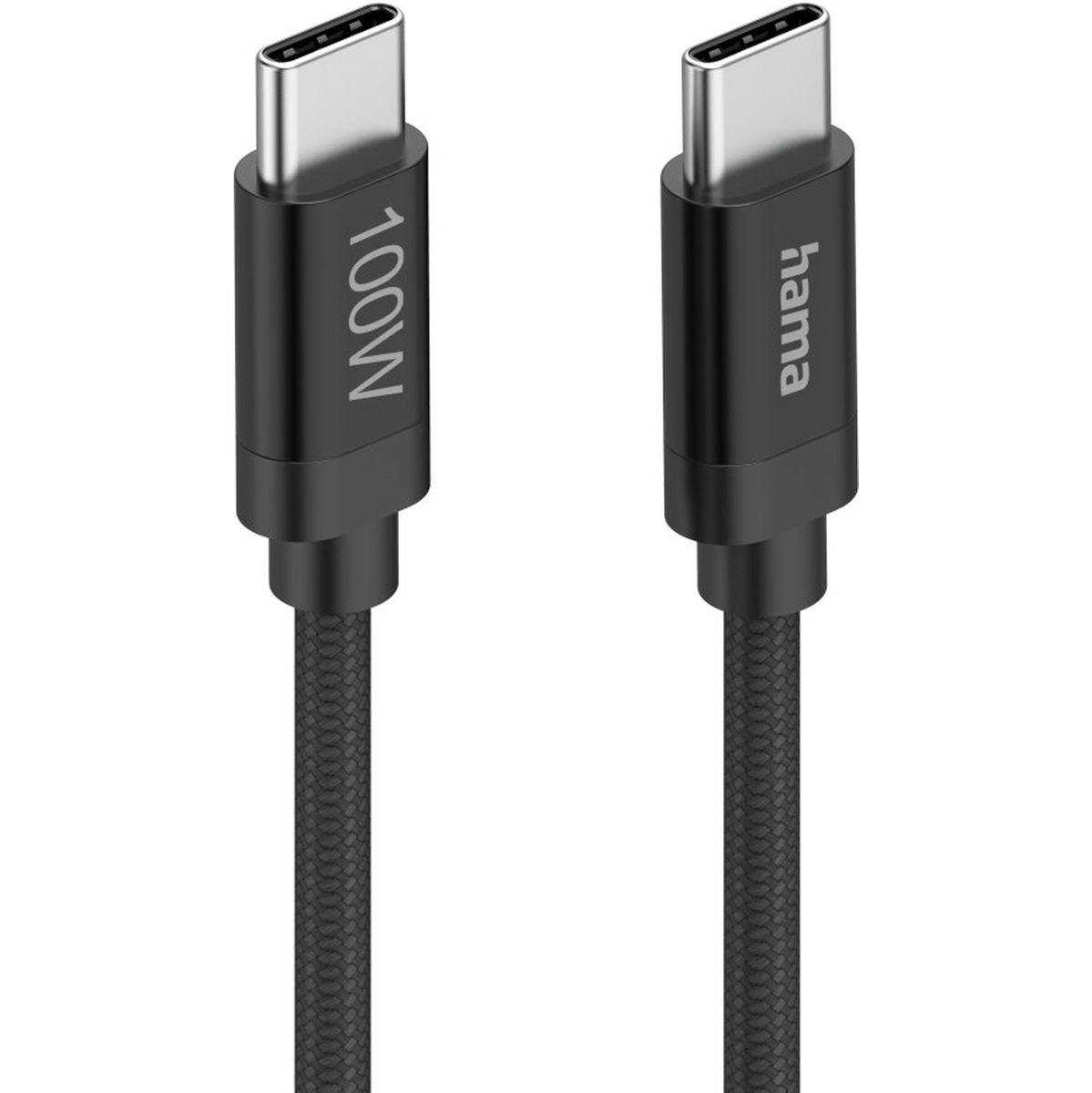 Hama Charging Cable Fabric USB-C - USB-C 100W 1.5 M Nylon Black - image 3 of 3