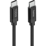 Hama Charging Cable Fabric USB-C - USB-C 100W 1.5 M Nylon Black - image 3 of 3