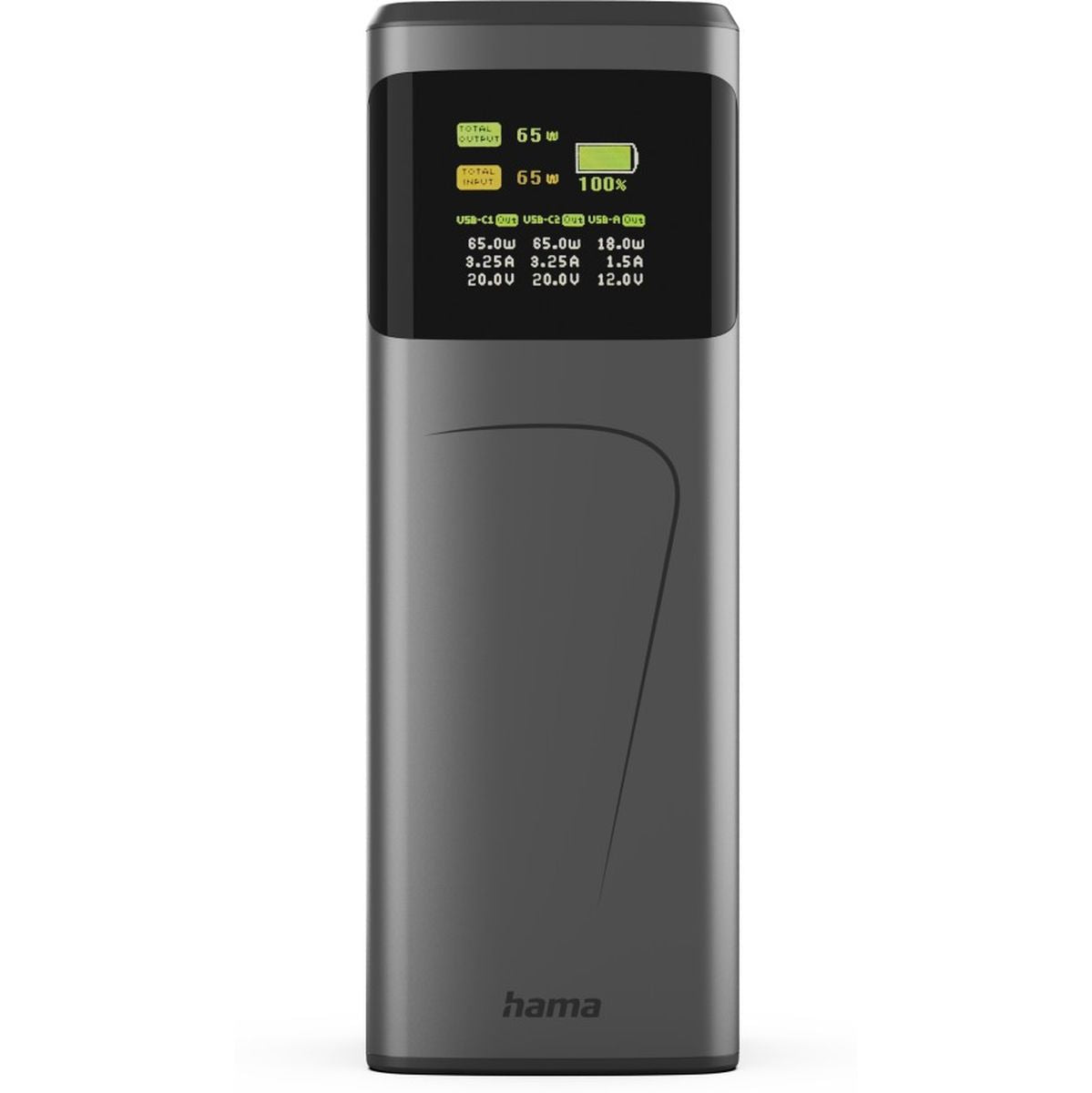 Hama Power Pack High Power 65 W 20000 mAh 2X USB-C USB-A ... - image 3 of 3