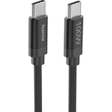 Hama Charging Cable Fabric USB-C - USB-C 100W 3 M Nylon Black - image 2 of 3