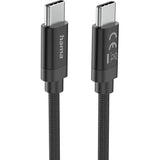 Hama Charging Cable Fabric USB-C - USB-C 100W 3 M Nylon Black - image 3 of 3