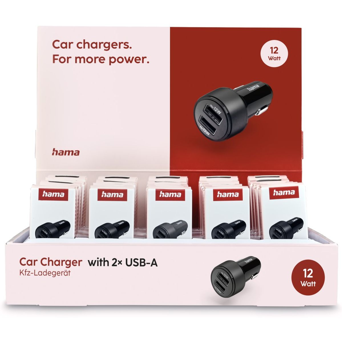 Hama Auto-Charger 2X USB-A 12 W 25 PCs In Display - image 2 of 4