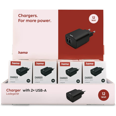 Hama Charger 2X USB-A 12 W 20 PCs In Display - image 2 of 5
