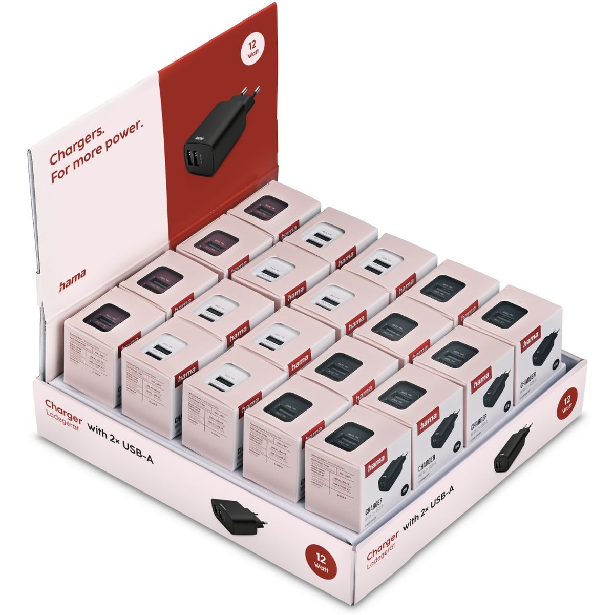 Hama Charger 2X USB-A 12 W 20 PCs In Display - image 3 of 5