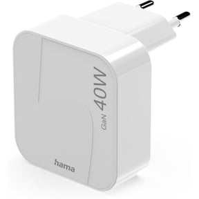 Hama Fast Charger Gan 1X USB-C Collapsible Mini-Charger PD 40 W White