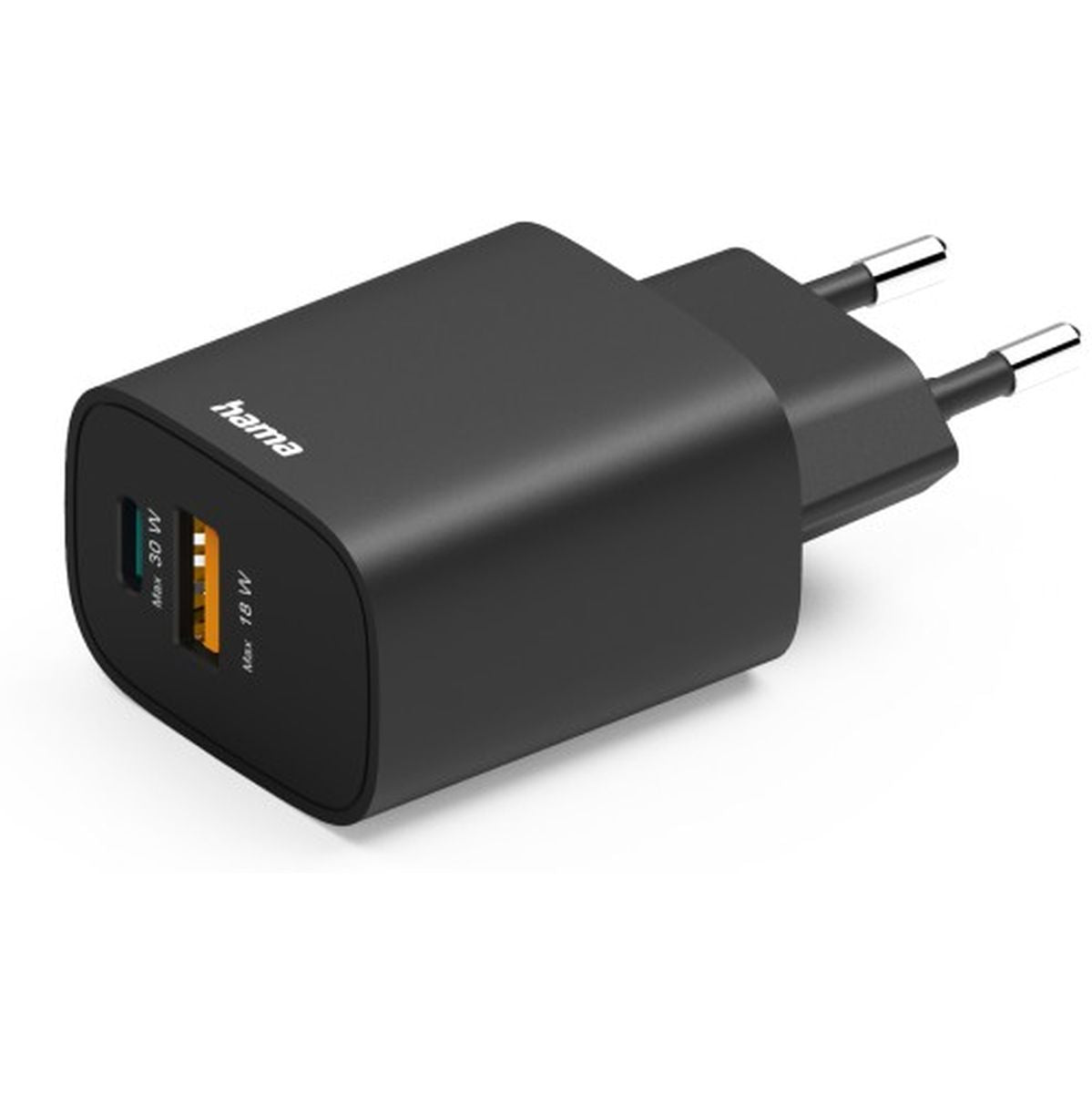 Hama Fast Charger 1X USB-A 1X USB-C PD 30 W Black