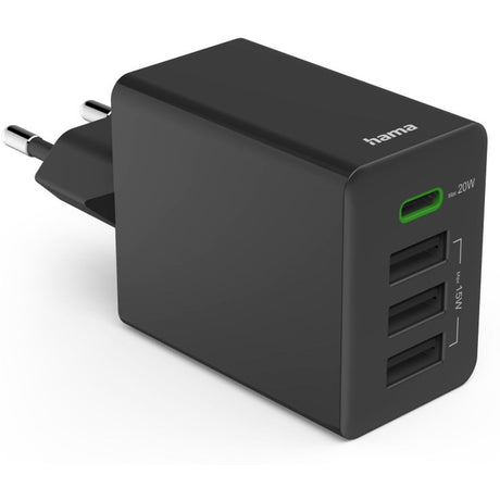 Hama Fast Charger 1X USB-C PD 3X USB-A Mini-Charger 35W Black - image 2 of 5