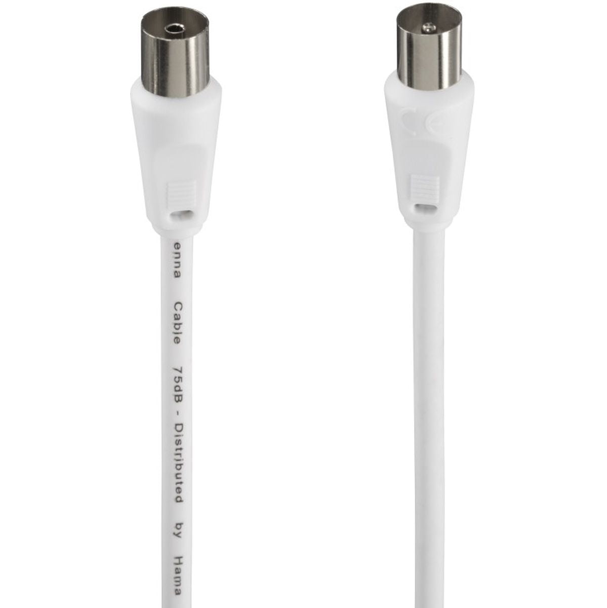 Hama Antenna Cable Coax-Plug - Coax-Coupling 3 M 75 DB White - image 2 of 3
