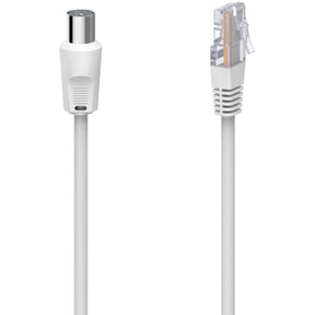 Hama Antenna Cable Coax-Plug - RJ45-PLUG 2.5 M White