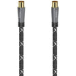 Hama Antenna Cable Coax-Plug - Coax-Coupling Metal Gold Plated 10.0 M 120 D
